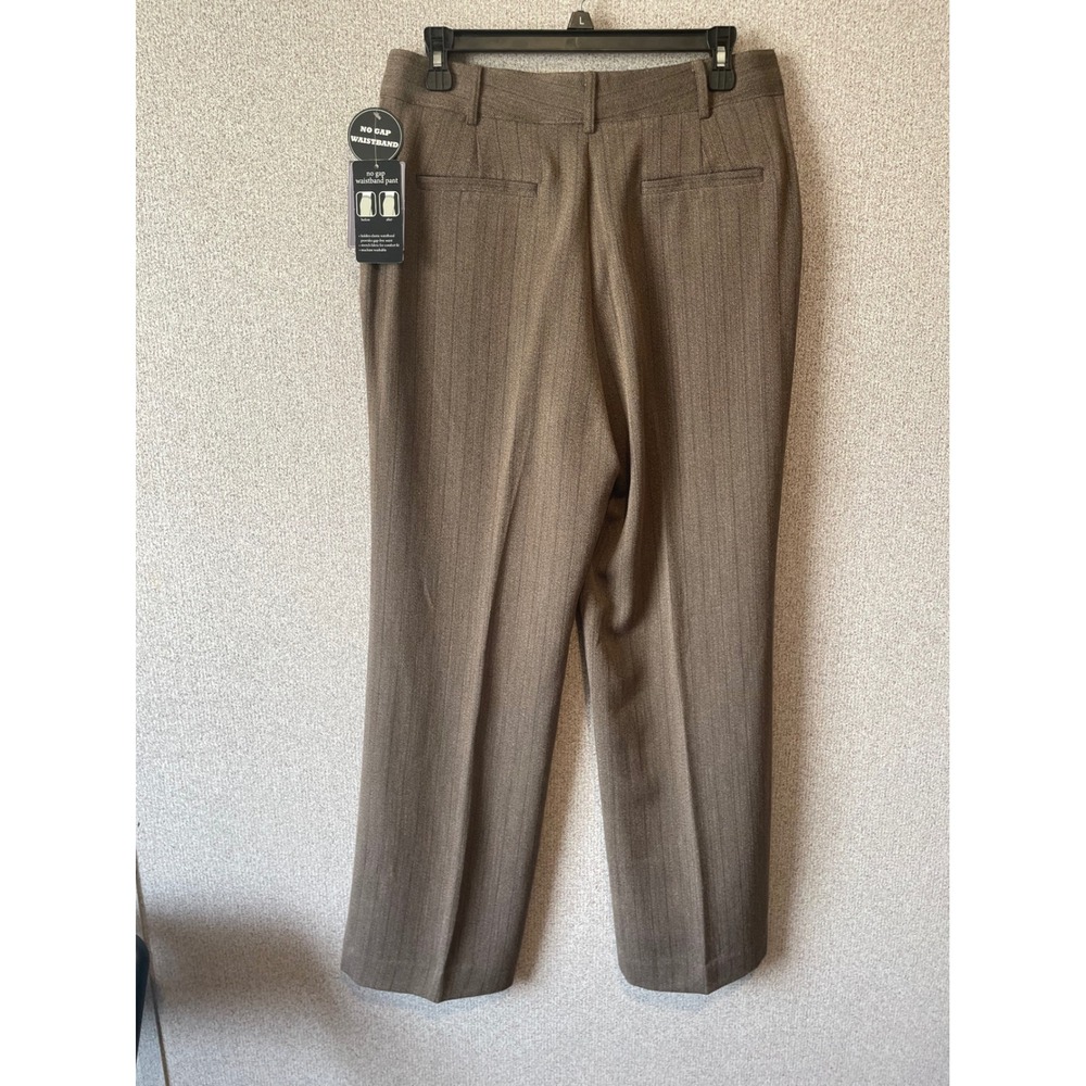 Laura Scott Missy Brown Herringbone Pants No Gap‎ Waistband Size 10 Career - Picture 5 of 8